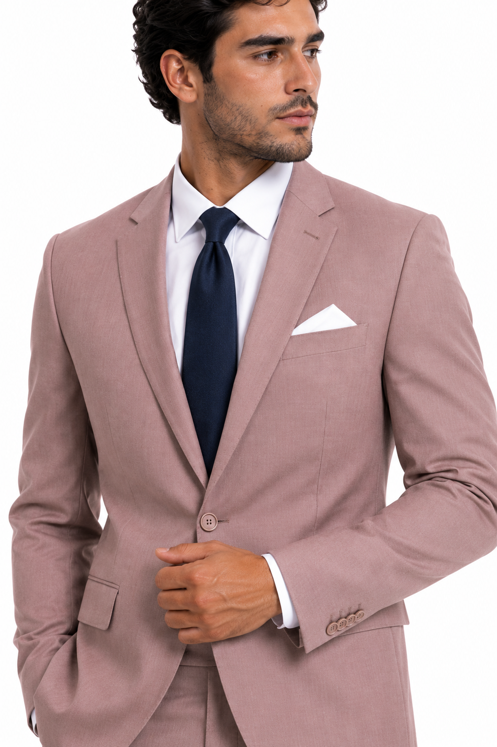 401-382 MED ROSE STRETCH POLY 2 PCS