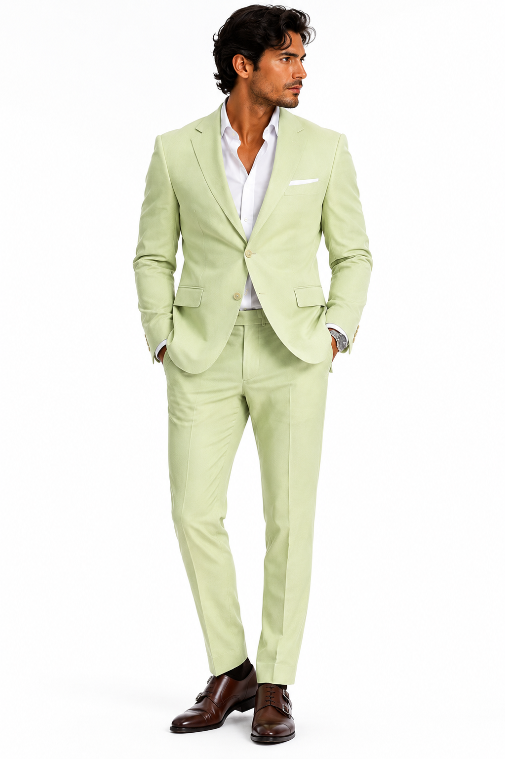 401-230 LT GREEN STRETCH POLY 2 PCS