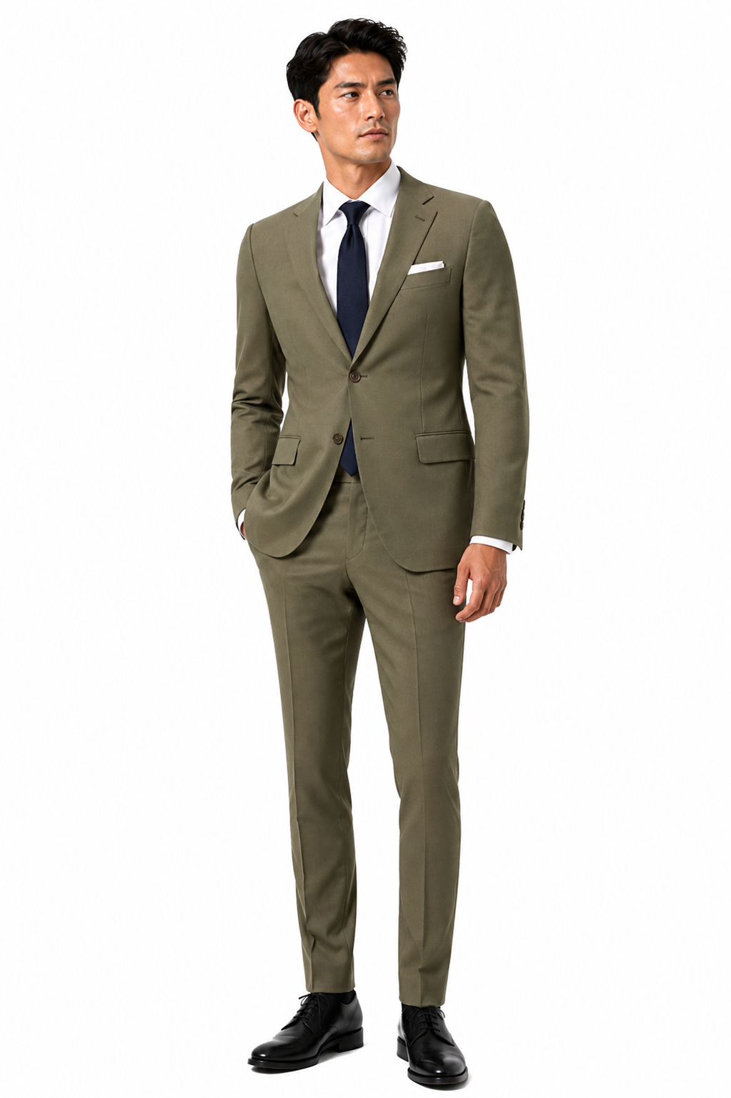 401-378 GREY GREEN STRETCH POLY 2 PCS