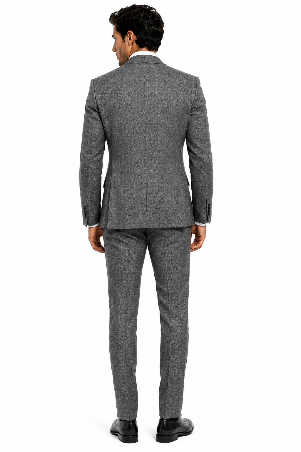 825-150 GREY HARRIBONE 100% WOOL