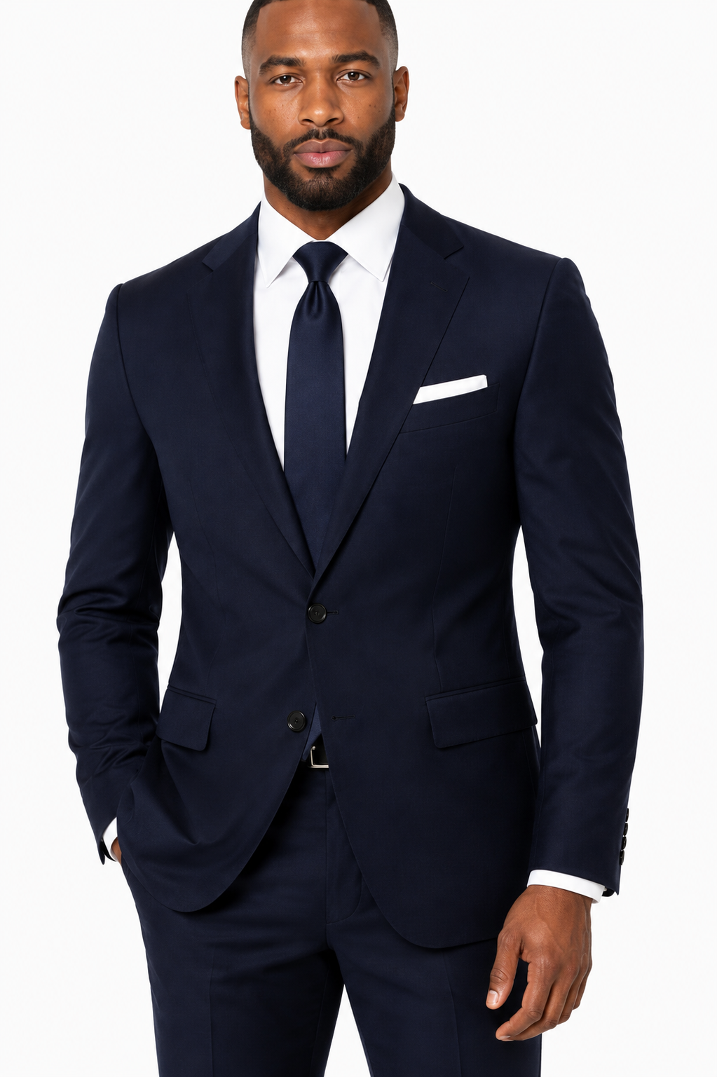 925-1005 STITCH NAVY STRETCH WOOL 2PCS