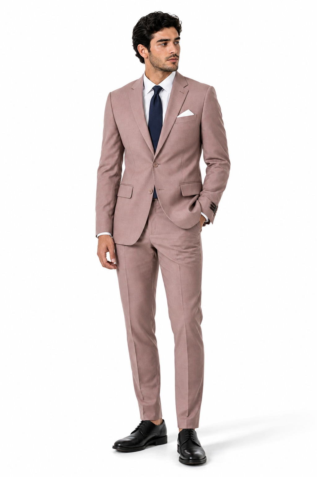 401-382 MED ROSE STRETCH POLY 2 PCS
