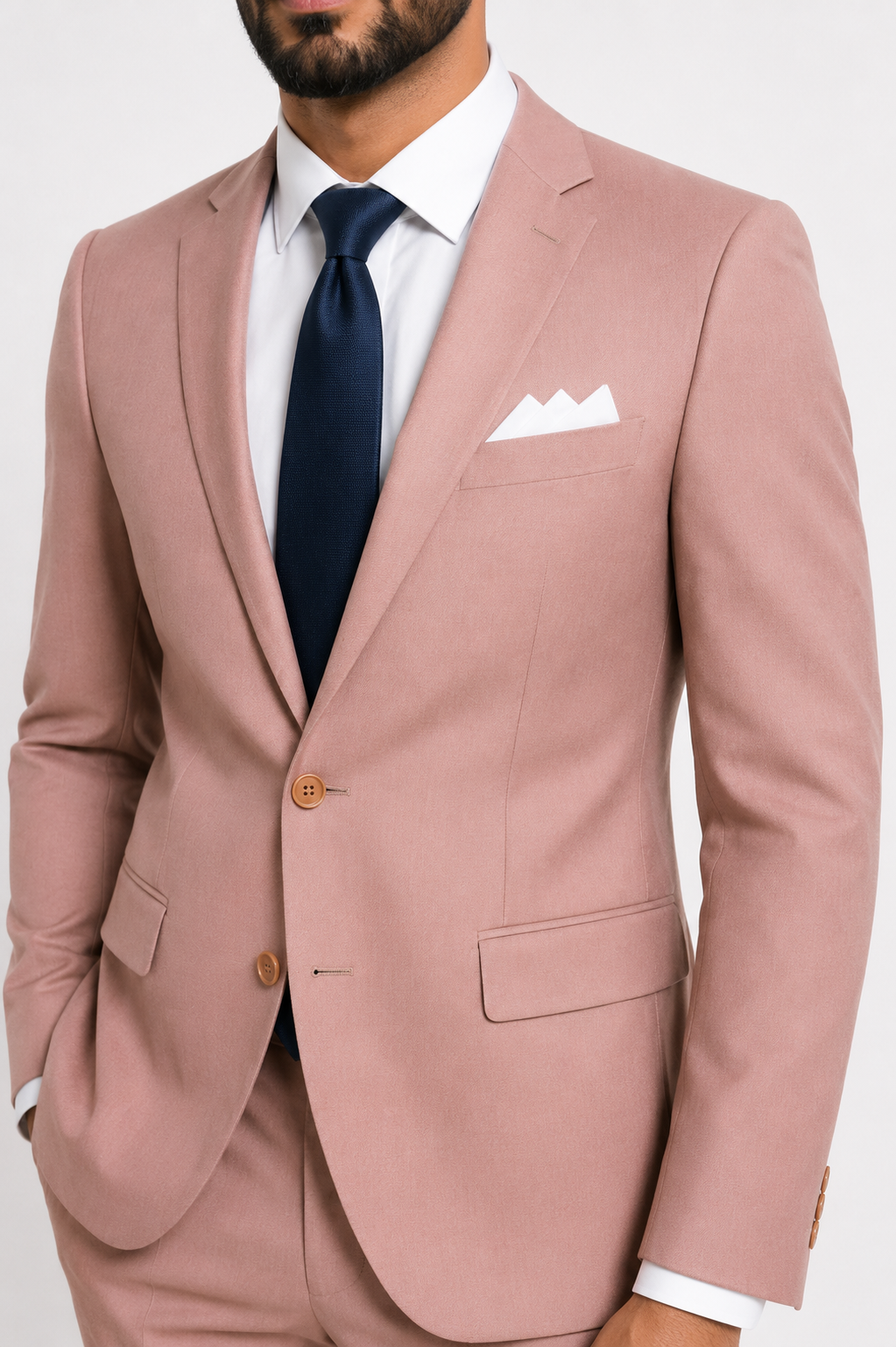 401-27 ROSE STRETCH POLY 2 PCS