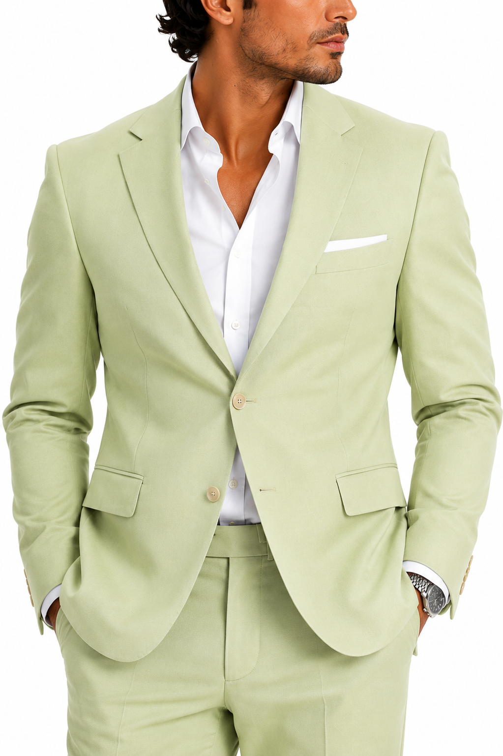 401-230 LT GREEN STRETCH POLY 2 PCS