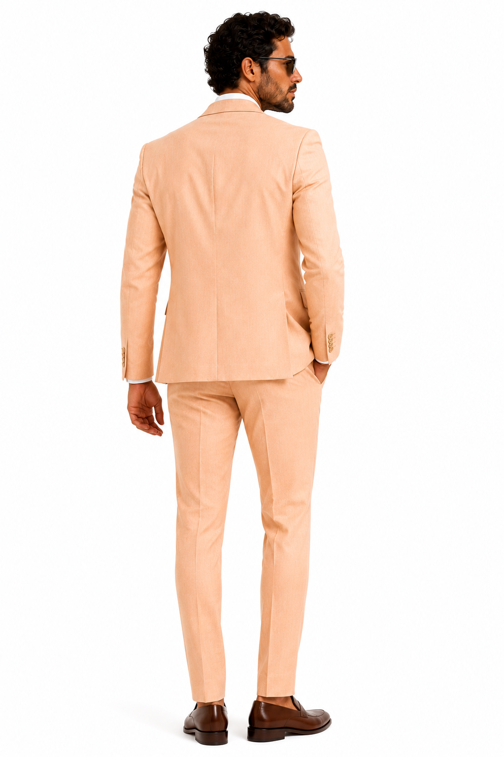 401-381 PEACH BEIGE STRETCH POLY 2 PCS