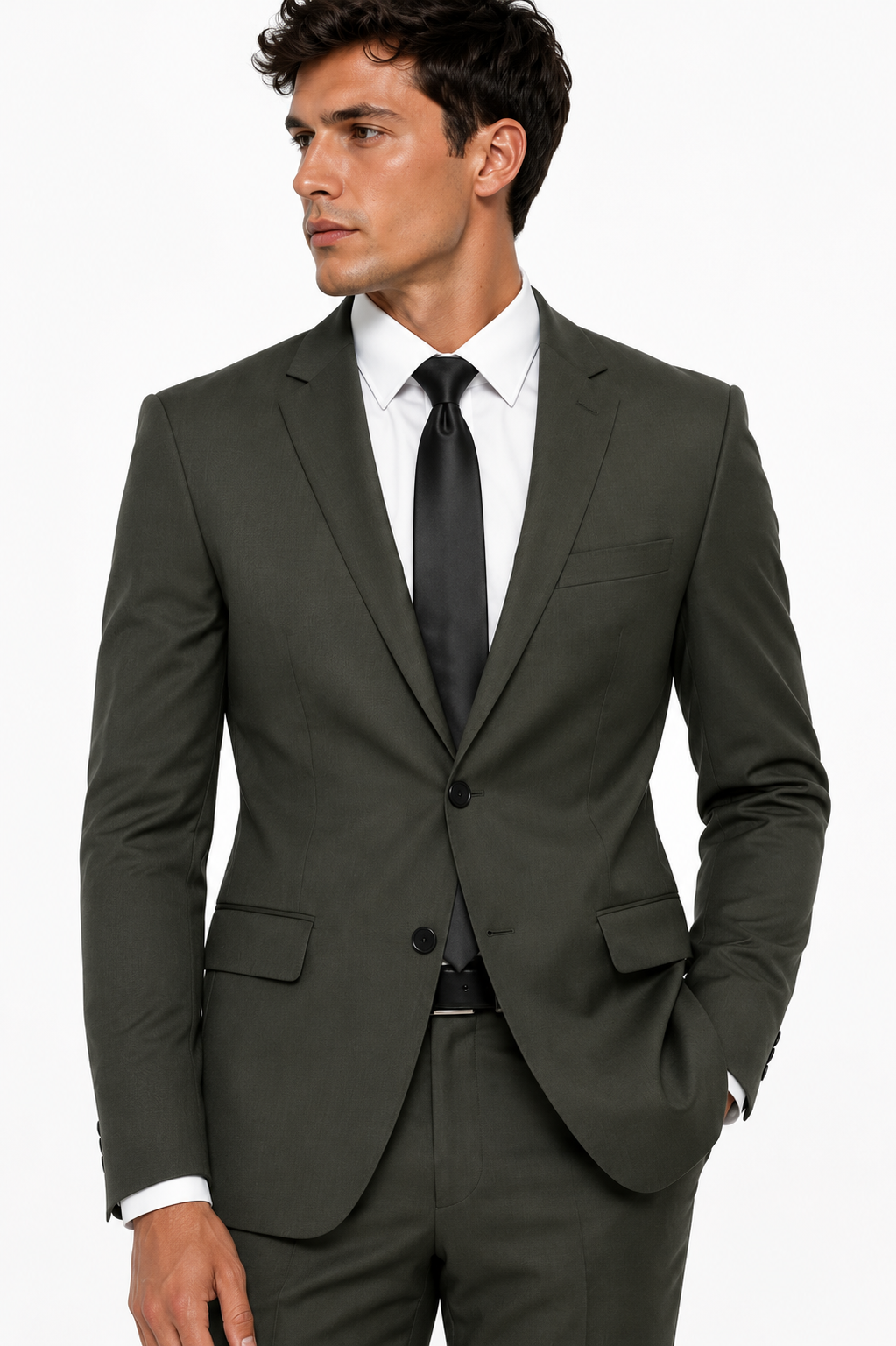 401-372 DARK GULL GREY STRETCH POLY 2 PCS