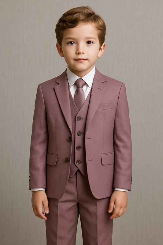 Boys TR Mauve 3-Piece Suit