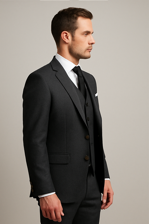 3 Piece Suit - Charcoal Grey